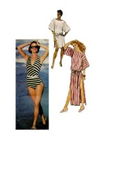 8654 VOGUE KNIT WRAP SWIMSUIT, COVER UP LENGTHS, BELT PATTERN 8